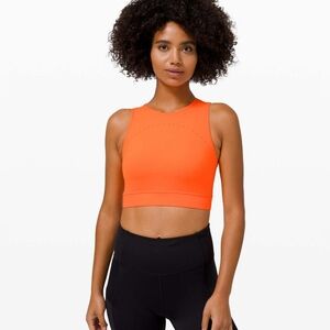 Lululemon Hotty Hot Cropped Tank Highlight Orange size 10